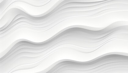 Monochromatic white wave texture pattern background for creative projects with a modern aesthetic