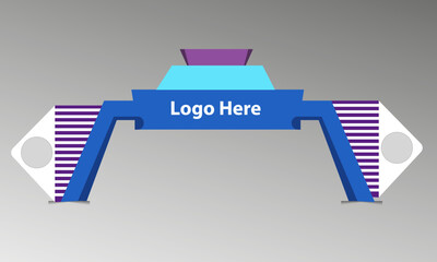 exhibition stand gate entrance vector