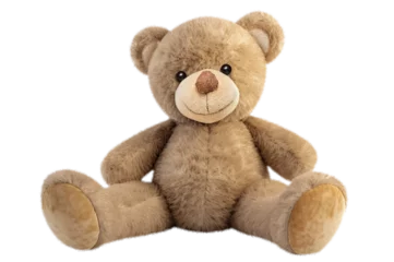 Poster Cute brown teddy bear on transparent background  © Nofi
