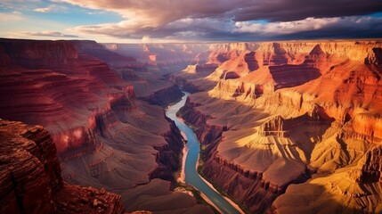 Grand canyon USA stand in awe of the vastness. AI generated