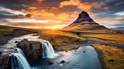 Iceland explore the stunning landscapes. AI generated
