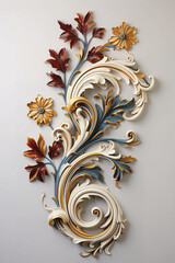 3d embossed decorative motifs. Created ai generated