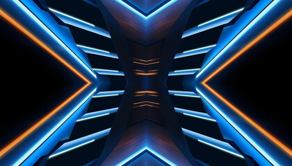 Abstract modern futuristic neon background.
