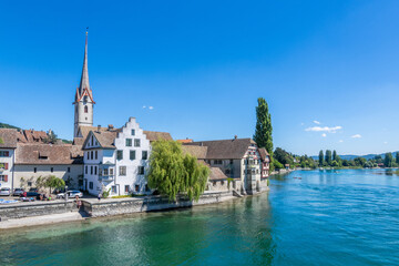 Fototapeta na wymiar City of Stein am Rhein on the Rhine River, Switzerland