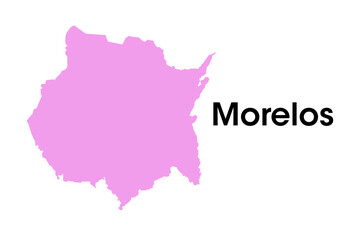 Morelos State map in Mexico