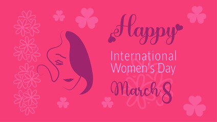 
   Vector happy women's day greeting background