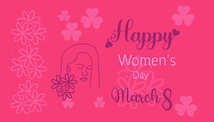 
   Vector happy women's day greeting background