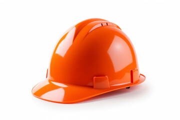 construction helmet orange, isolated on white background