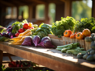 fresh vegetables on the market
