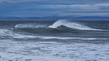 Obraz premium A Stormy Seascape on the Moray Firth, Scotland