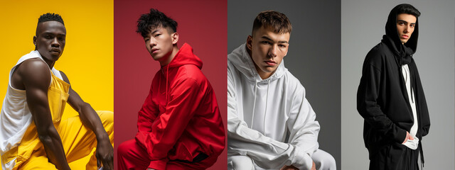 Men's Sportswear Elegance . Bold Colors & Contemporary Style