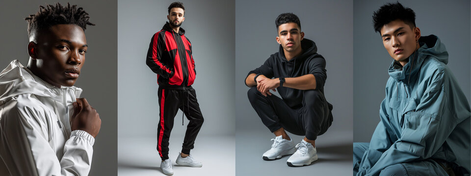 Contemporary Men's Athletic Fashion. Studio Collection