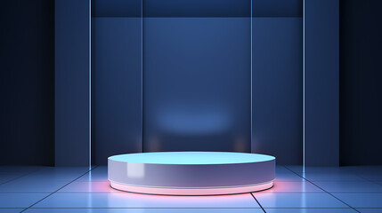 3D rendering minimalist background product booth, podium, stage, product commercial photography background, cosmetics booth