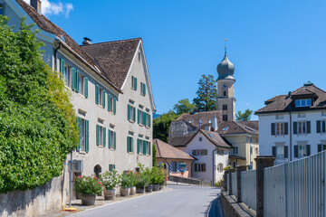 Fototapeta na wymiar Village of Maienfeld in the Kanton of St. Gallen, Switzerland