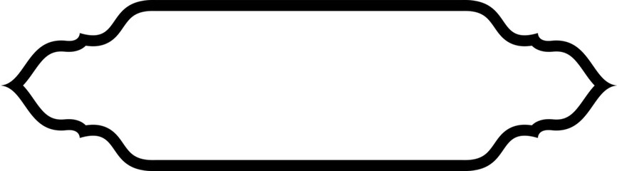 Islamic Label and Name Frame Bold Line Outline Linear Black Stroke silhouettes Design pictogram symbol visual illustration