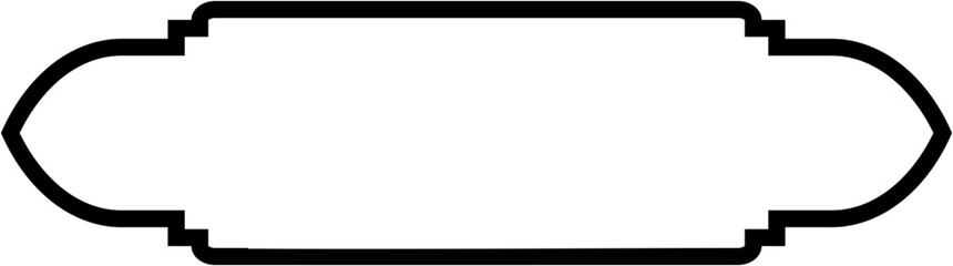 Obraz premium Islamic Label and Name Frame Bold Line Outline Linear Black Stroke silhouettes Design pictogram symbol visual illustration