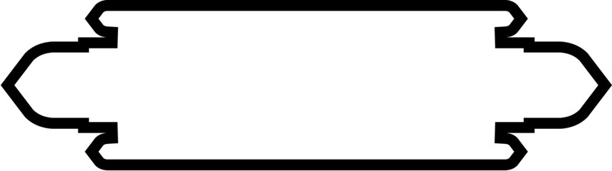 Islamic Label and Name Frame Bold Line Outline Linear Black Stroke silhouettes Design pictogram symbol visual illustration