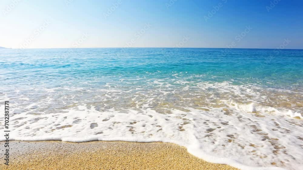 Wall mural beautiful tropical sea and sandy beach