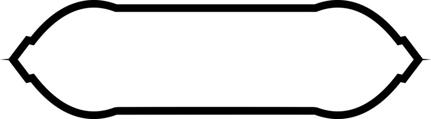 Obraz premium Islamic Label and Name Frame Bold Line Outline Linear Black Stroke silhouettes Design pictogram symbol visual illustration