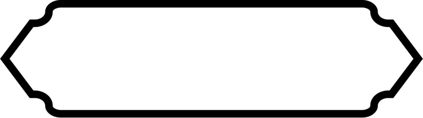 Islamic Label and Name Frame Bold Line Outline Linear Black Stroke silhouettes Design pictogram symbol visual illustration