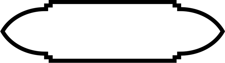 Islamic Label and Name Frame Bold Line Outline Linear Black Stroke silhouettes Design pictogram symbol visual illustration