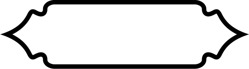 Islamic Label and Name Frame Bold Line Outline Linear Black Stroke silhouettes Design pictogram symbol visual illustration
