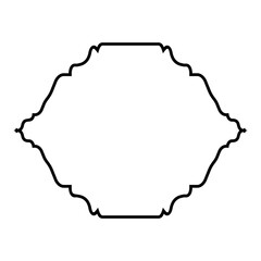 Islamic Frame Design Thin Line Black stroke silhouettes Design pictogram symbol visual illustration