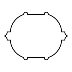 Islamic Frame Design Thin Line Black stroke silhouettes Design pictogram symbol visual illustration