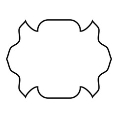 Islamic Frame Design Thin Line Black stroke silhouettes Design pictogram symbol visual illustration