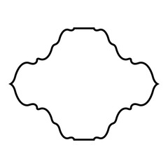 Islamic Frame Design Thin Line Black stroke silhouettes Design pictogram symbol visual illustration
