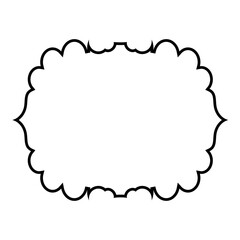 Islamic Frame Design Thin Line Black stroke silhouettes Design pictogram symbol visual illustration