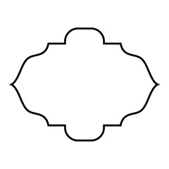Islamic Frame Design Thin Line Black stroke silhouettes Design pictogram symbol visual illustration