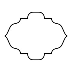 Islamic Frame Design Thin Line Black stroke silhouettes Design pictogram symbol visual illustration