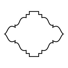 Islamic Frame Design Thin Line Black stroke silhouettes Design pictogram symbol visual illustration