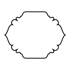 Islamic Frame Design Thin Line Black stroke silhouettes Design pictogram symbol visual illustration