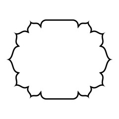 Islamic Frame Design Thin Line Black stroke silhouettes Design pictogram symbol visual illustration