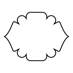 Islamic Frame Design Thin Line Black stroke silhouettes Design pictogram symbol visual illustration