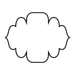 Islamic Frame Design Thin Line Black stroke silhouettes Design pictogram symbol visual illustration