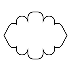 Islamic Frame Design Thin Line Black stroke silhouettes Design pictogram symbol visual illustration