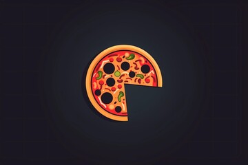pizza drawing, Italian cuisine, drawing for pizzeria, illustration for cafe, illustration for restaurant, menu item