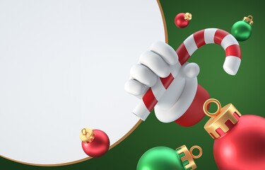 Isolated Christmas Sign. 3D Illustration