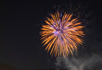glowing firework burst