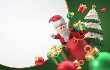 Isolated Christmas Sign. 3D Illustration