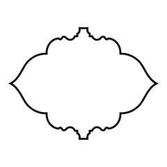 Islamic Frame Design Thin Line Black stroke silhouettes Design pictogram symbol visual illustration