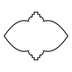 Islamic Frame Design Thin Line Black stroke silhouettes Design pictogram symbol visual illustration