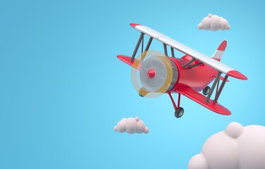 Isolated Small Plane. 3D Illustration © Roverto