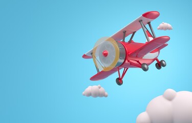 Isolated Small Plane. 3D Illustration © Roverto