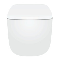 Toilette seat front view. vector