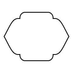 Islamic Frame Design Thin Line Black stroke silhouettes Design pictogram symbol visual illustration