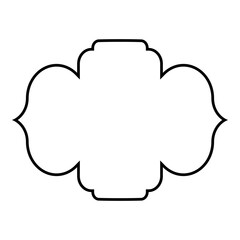 Islamic Frame Design Thin Line Black stroke silhouettes Design pictogram symbol visual illustration